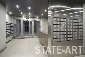 Установка блока почтовых ящиков в фальш колонну в холле жилого комплекса