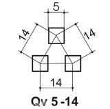 Геометрия просечки Qv 5-14 металлического листа