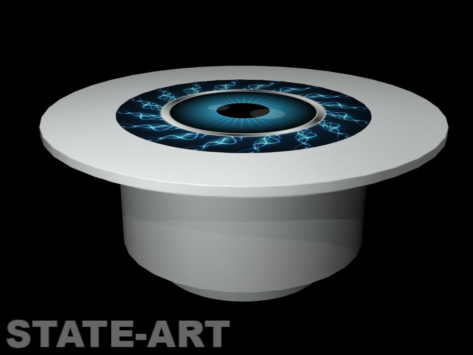 Круглый интерактивный стол белый цвет
